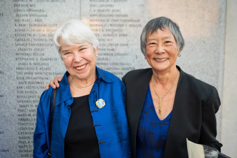 Nadine Tang (right) and Chancellor Emerita Carol T. Christ (left)