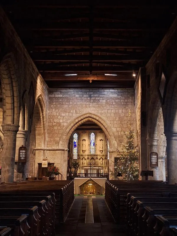 St Aiden’s Church and Crypt in Bamburgh, England