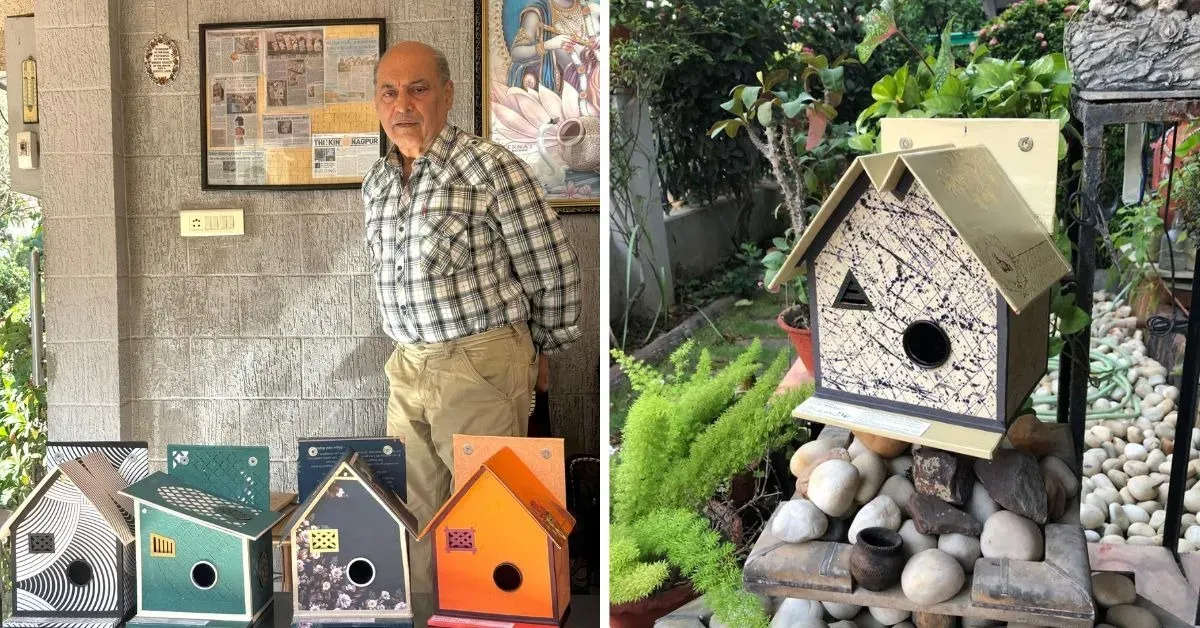At 74, This Nagpur Man Has Made Over 2700 Sparrow Nests From Discarded Wedding Cards