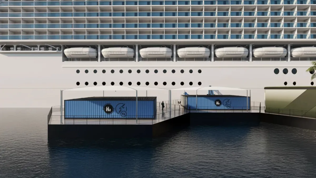Onboard hydrogen tanks require a resupply vessel roughly twice a week