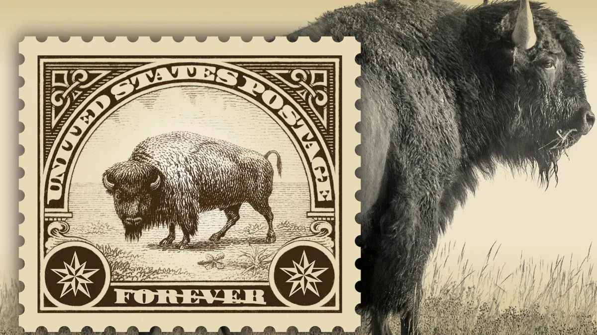 Yellowstone bison photo becomes a new US stamp, celebrating survival