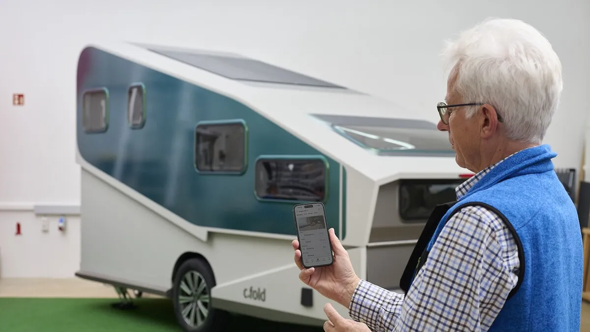 Split-shell caravan concept maps the future of pop-up camping