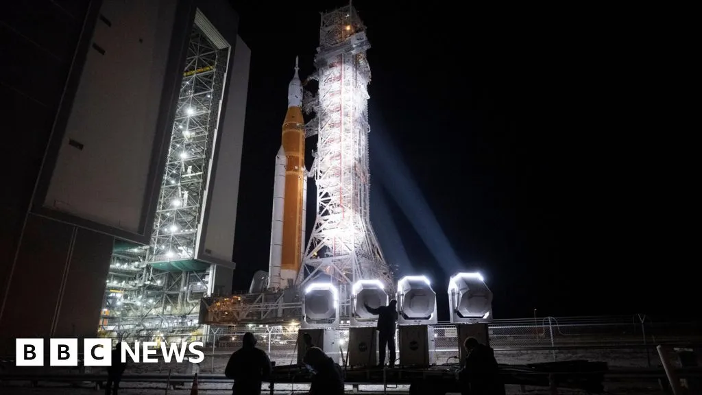 Nasa's Moon rocket Artemis rolls back to pad for possible April launch