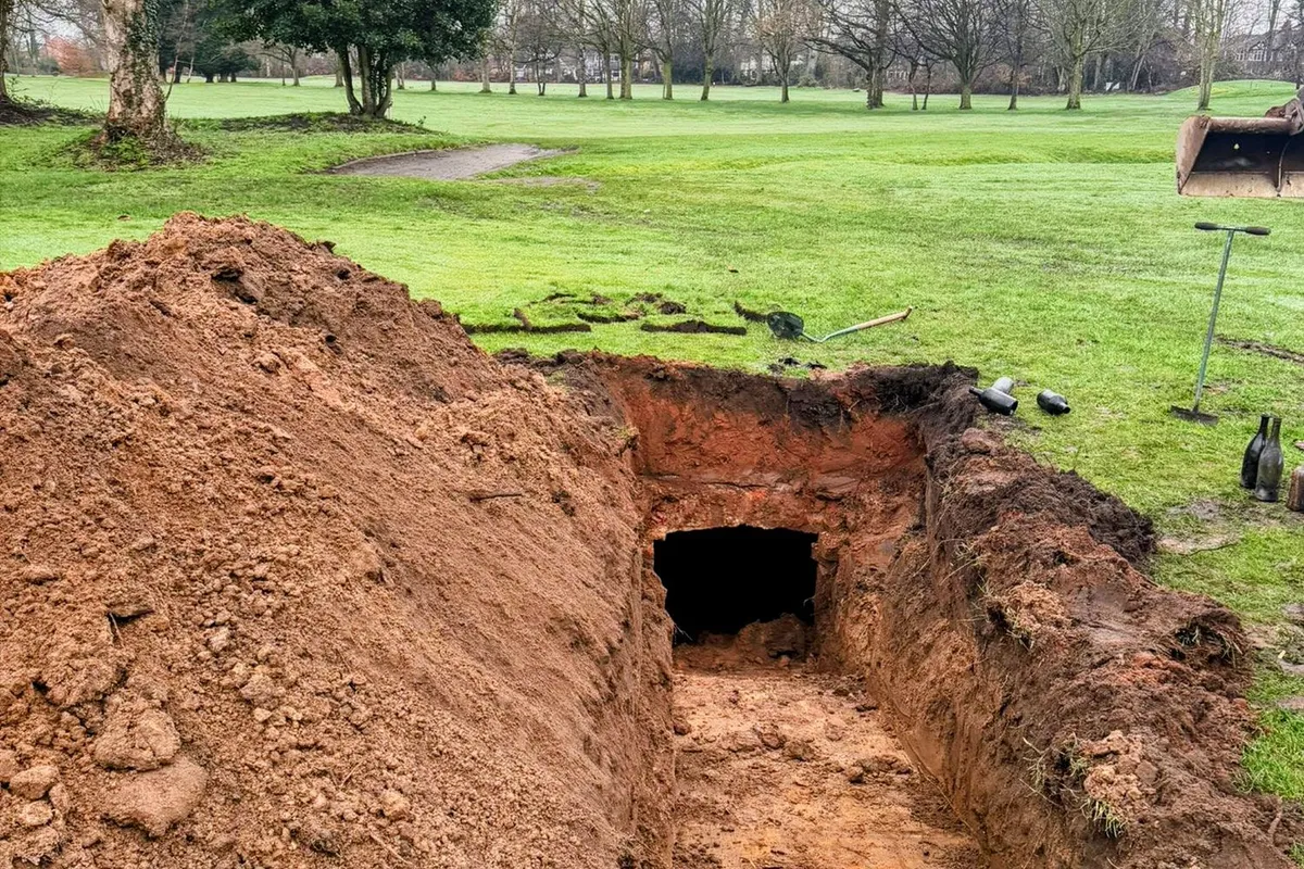 A Groundskeeper Noticed a Sinkhole on a Golf Course. It Turned Out to Be a Wine Cellar Full of Empty Bottles, Untouched for More Than 100 Years