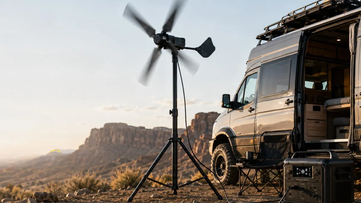 Portable wind turbine ready to power your next off-grid adventure