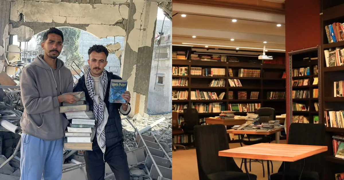 Gaza's First New Library Rises From Rubble, Fueled by Saved Books and Sheer Will