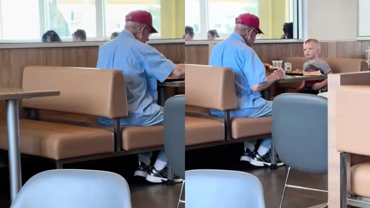 Three-year-old spots lonely diner, asks to share his McDonald's table