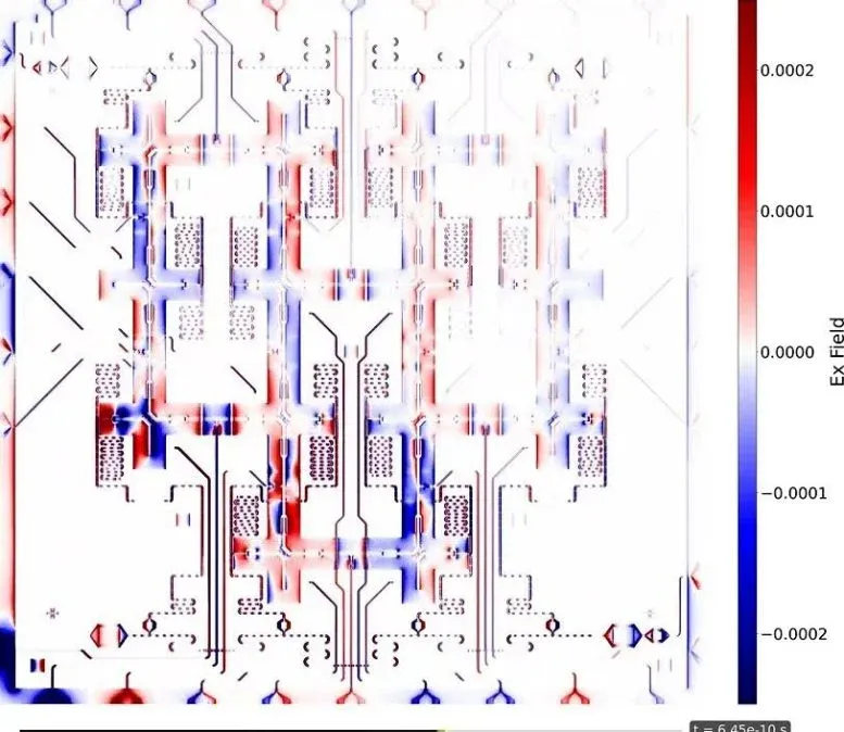 Quantum Microchip Electric Field Map