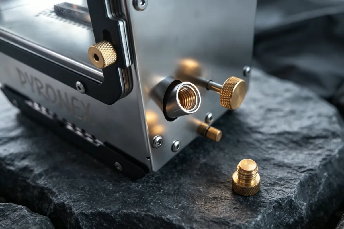 The stove is fueled through a side port