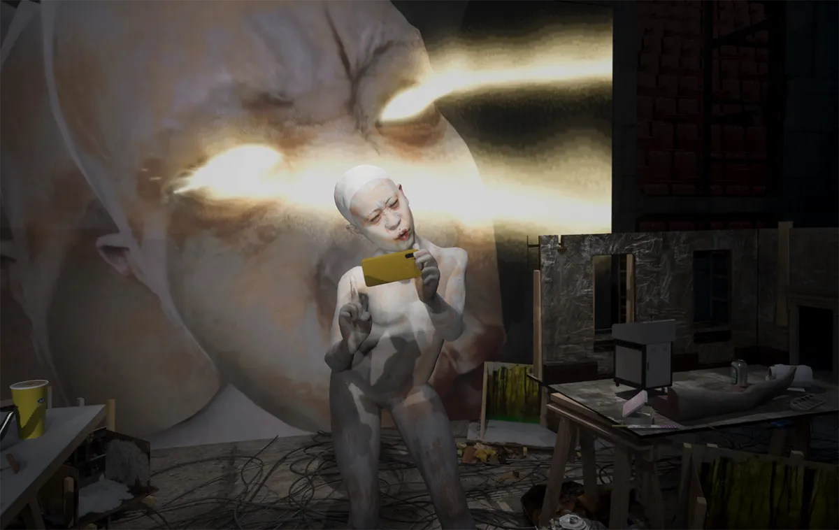 A Barbie-Cropped CGI Human Asks ChatGPT for Bad Luck. Welcome to Venice.