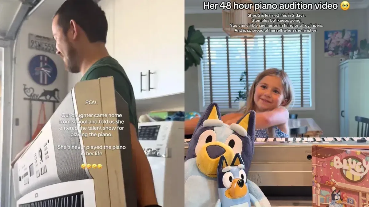 Little Girl Shocks Mom By Learning to Play Piano in 48 Hours