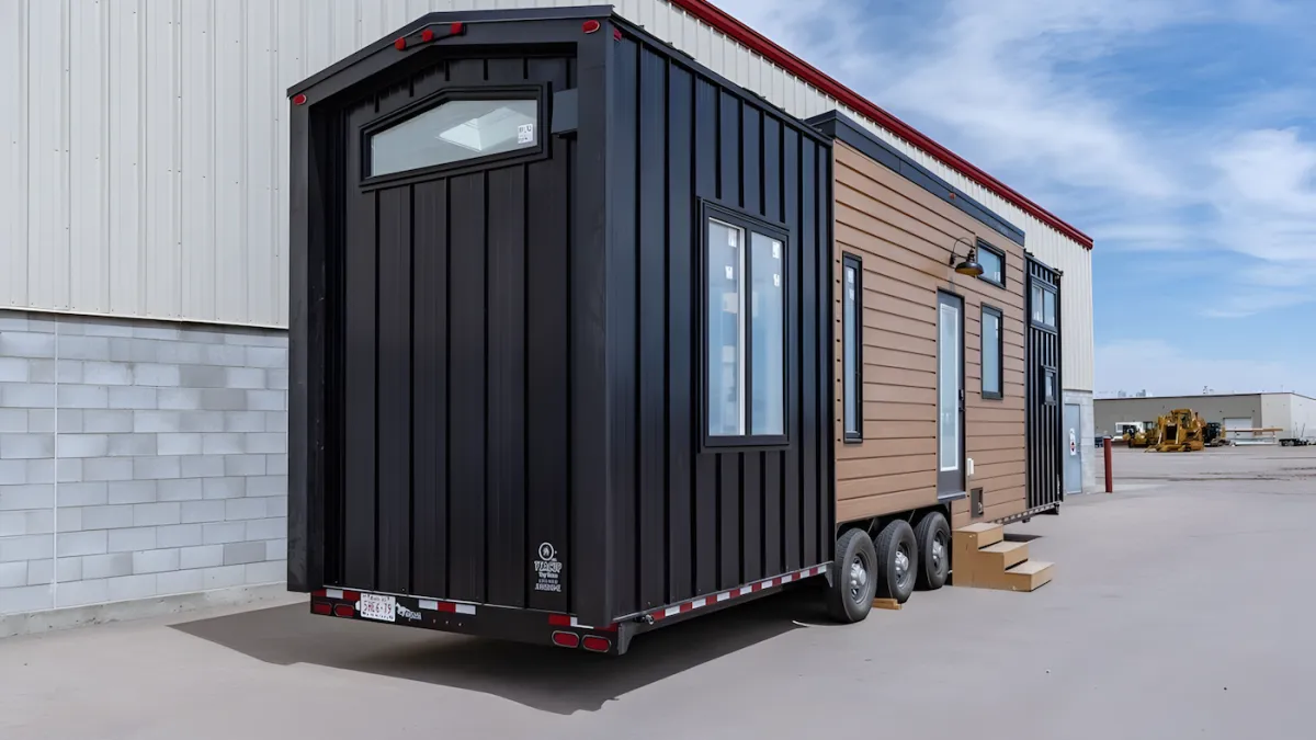 36-ft tiny house makes space for home office and downstairs bedroom