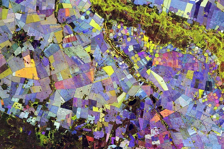 NASA Satellite Paints South Africa's Farms Like an Abstract Masterpiece