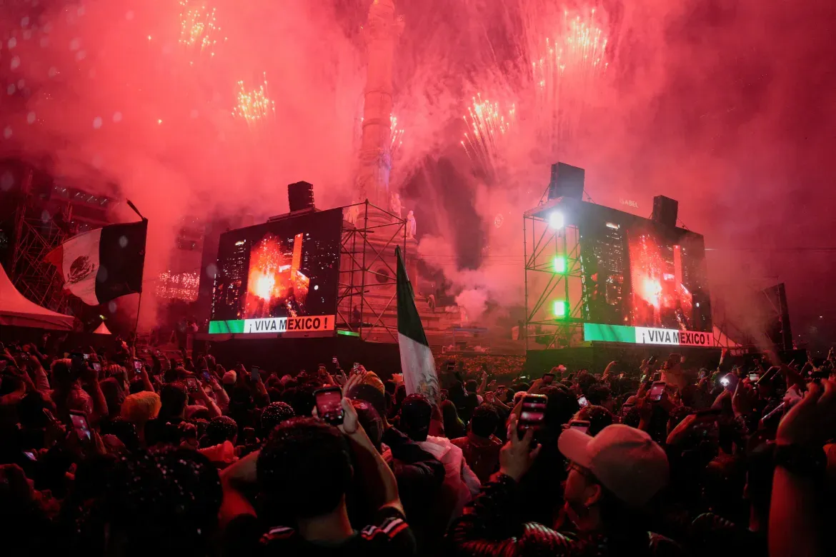Mexico City lights up in celebration after the national team's historic victory.
