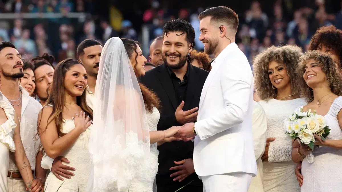Couple Gushes About Surprise Super Bowl Wedding