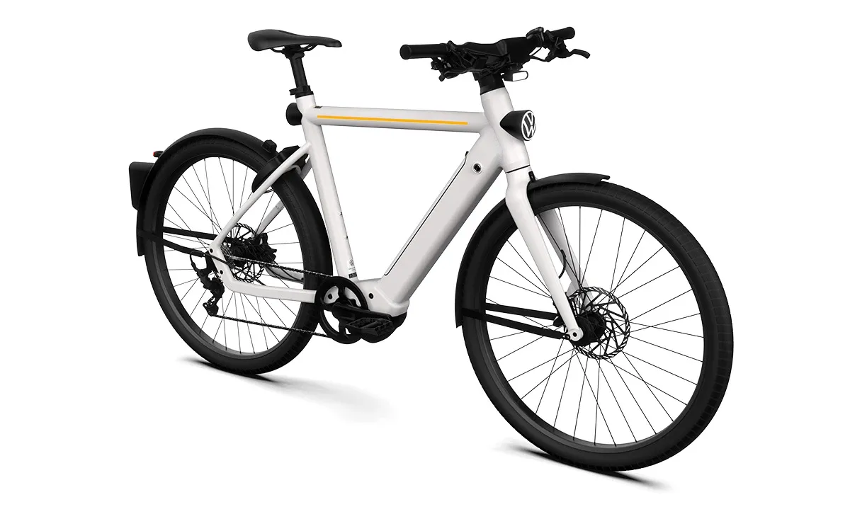 The light strips integrated into the frame illuminate while you ride, brake, and turn