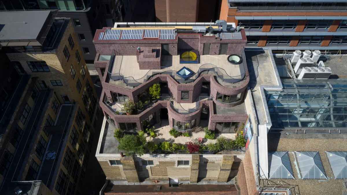 Expansive two-story luxury home thrives in unusual rooftop location
