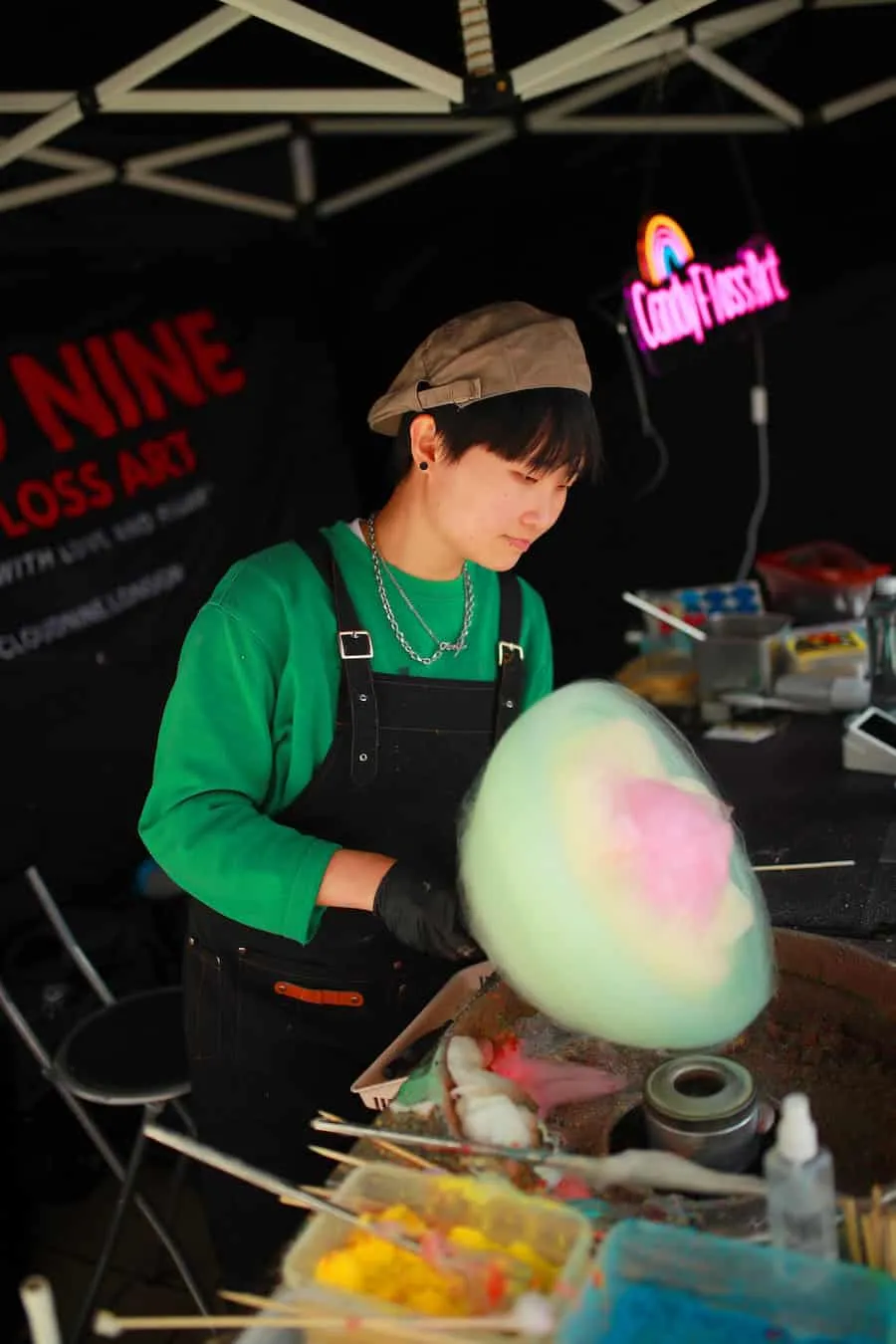 Close-up of candyfloss art