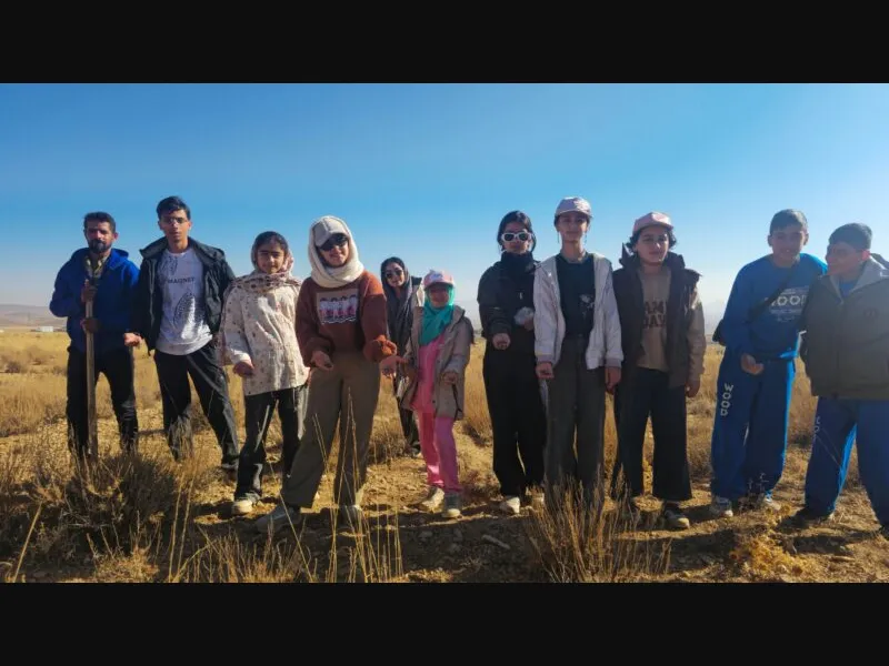Tree-planting team from the table tennis association of Khorrambid county, Iran