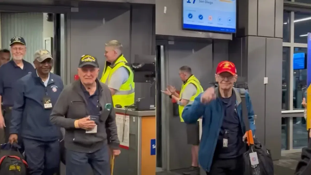 53 Veterans Got a Surprise Airport Welcome That Hit Them Right in the Feels