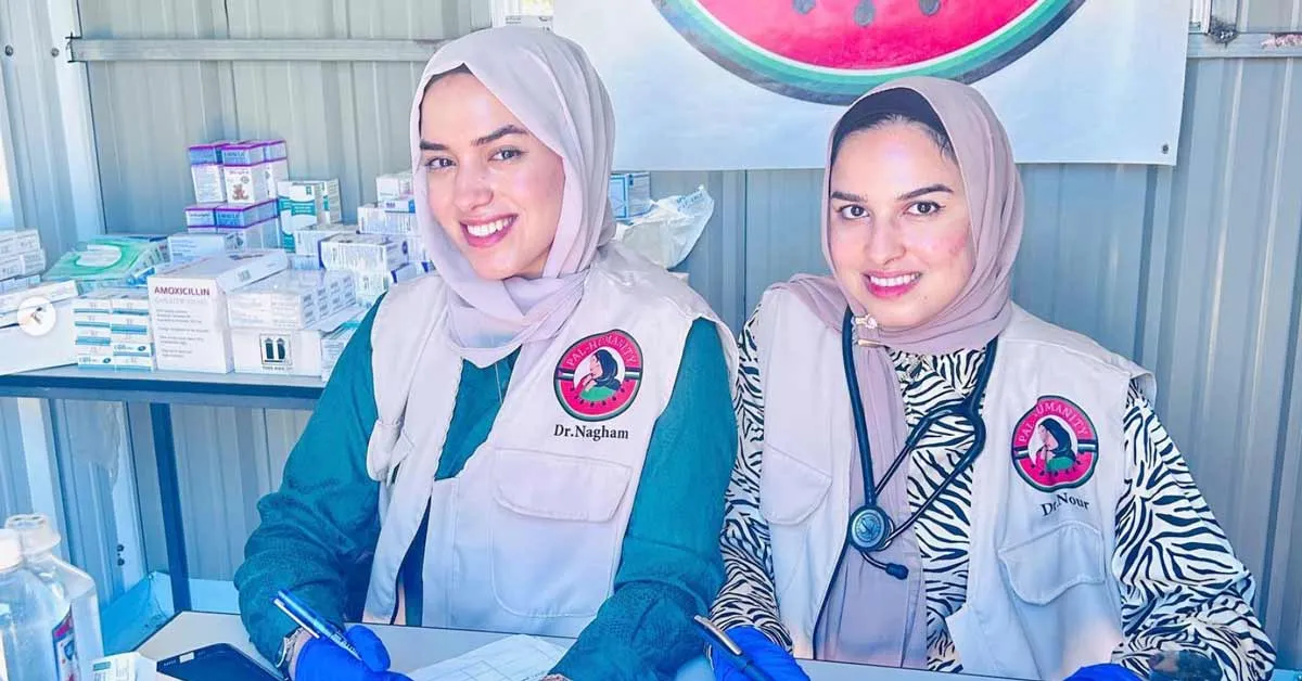 Nearly all hospitals have been destroyed in Gaza, so these two sisters set up a makeshift medical school