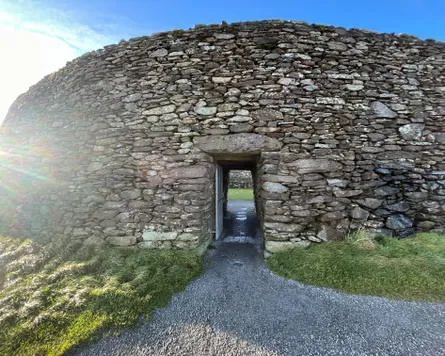 Doorway in stone wall