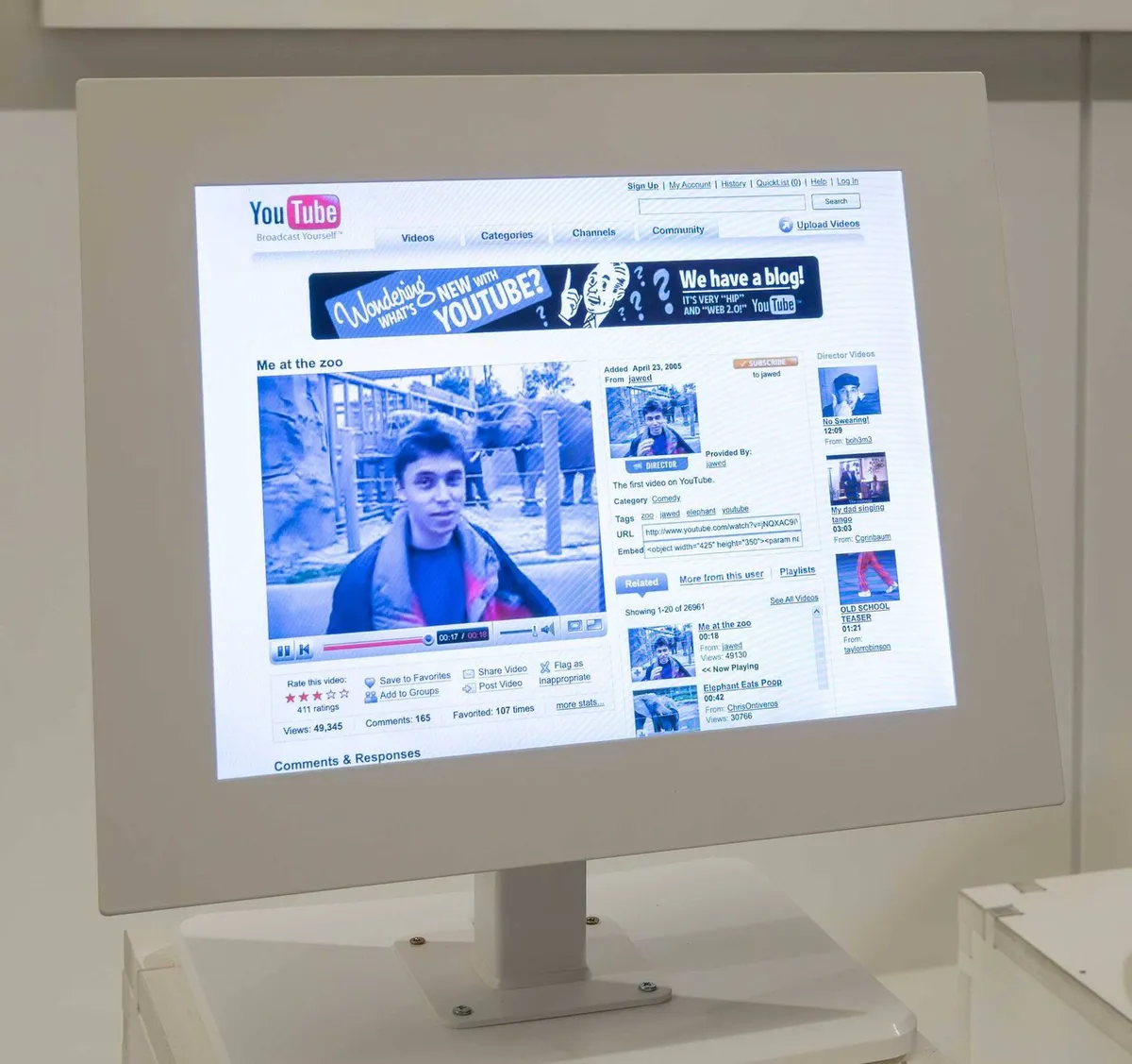 YouTube's first video is now in a museum, and it's delightfully mundane