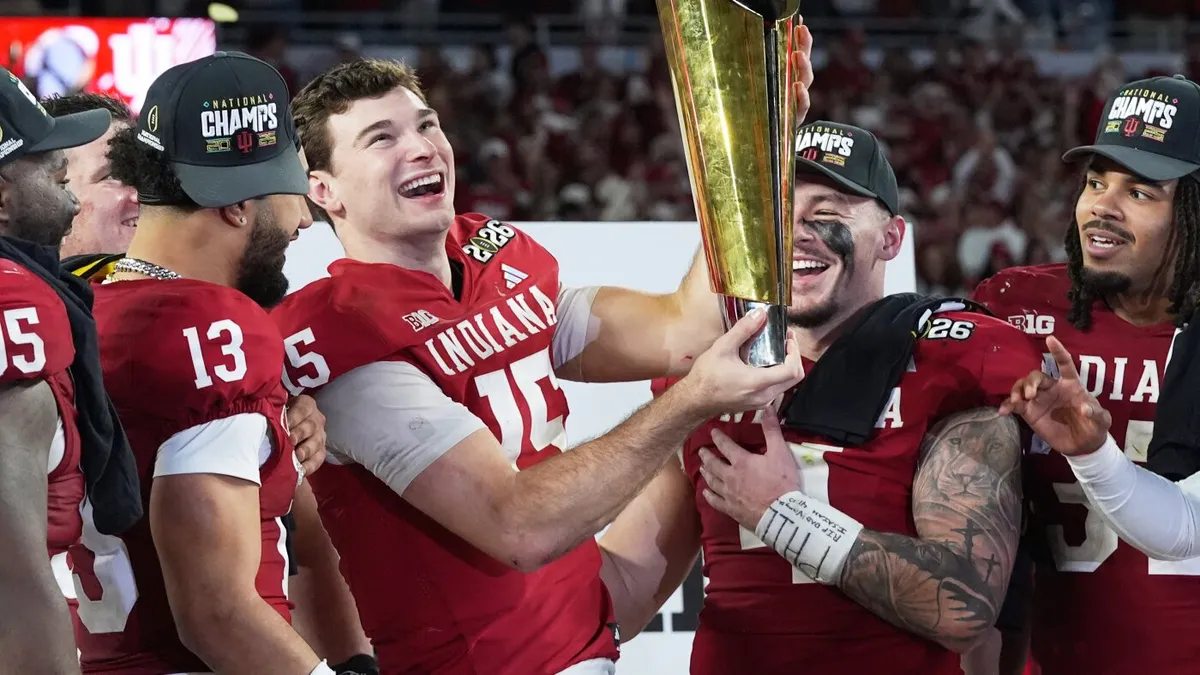 Indiana completes undefeated season and wins first national title, beating Miami
