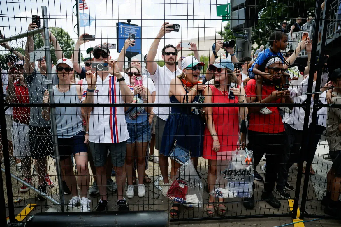 Spectators attend the Freedom 250 Grand Prix IndyCar practice and qualifying.