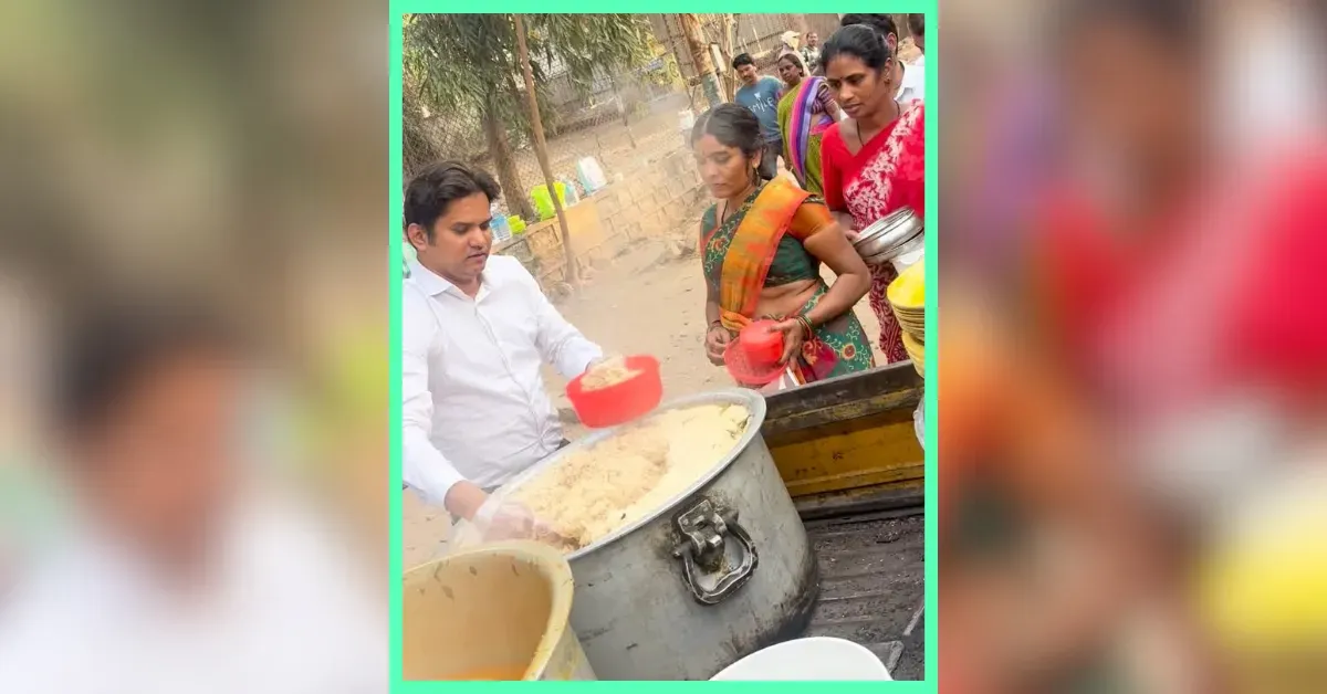 Hyderabad man feeds hospital patients before his office shift begins