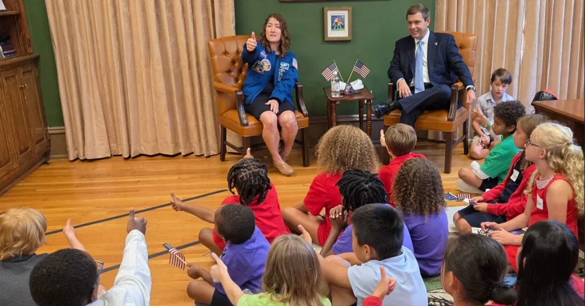 Artemis II astronaut Christina Koch answers elementary schoolers' burning questions in NC