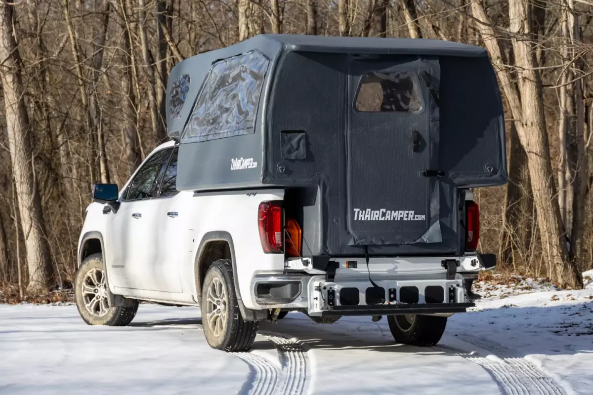 The Aircamper features walls, roof, floor/mattress and doors that inflate up with individual valves