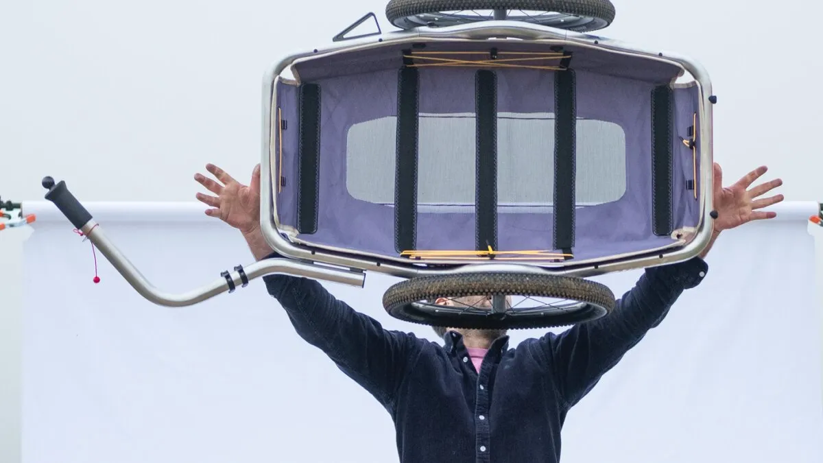 This may be the deluxe bike trailer you didn't realize you were dreaming of