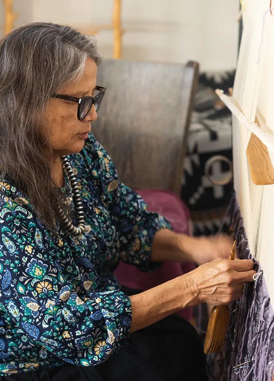 Since the 1960s, Marilou Schultz Has Merged Diné Weaving and Digital Worlds