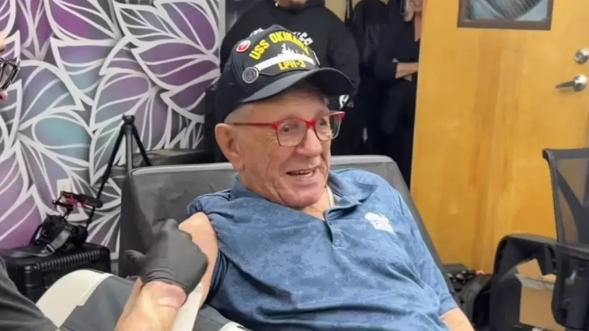 You’ll Love What This 84-Year-Old Navy Veteran Chose for His First Tattoo