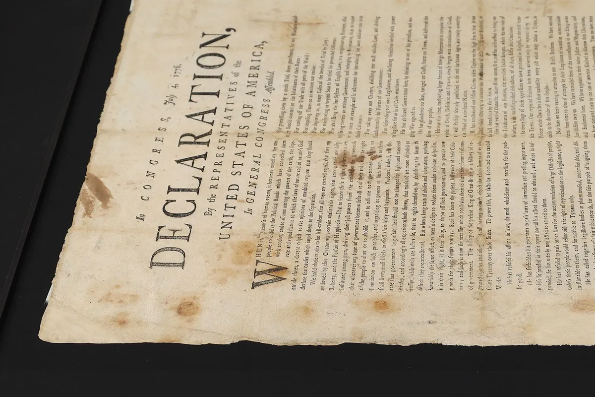 One of ten surviving copies of the Declaration hits the auction block