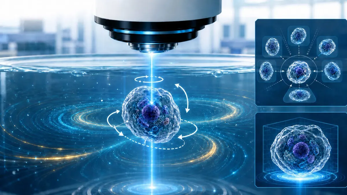 Scientists Create Laser “Whirlpools” That Spin Tiny Cells Without Touching Them