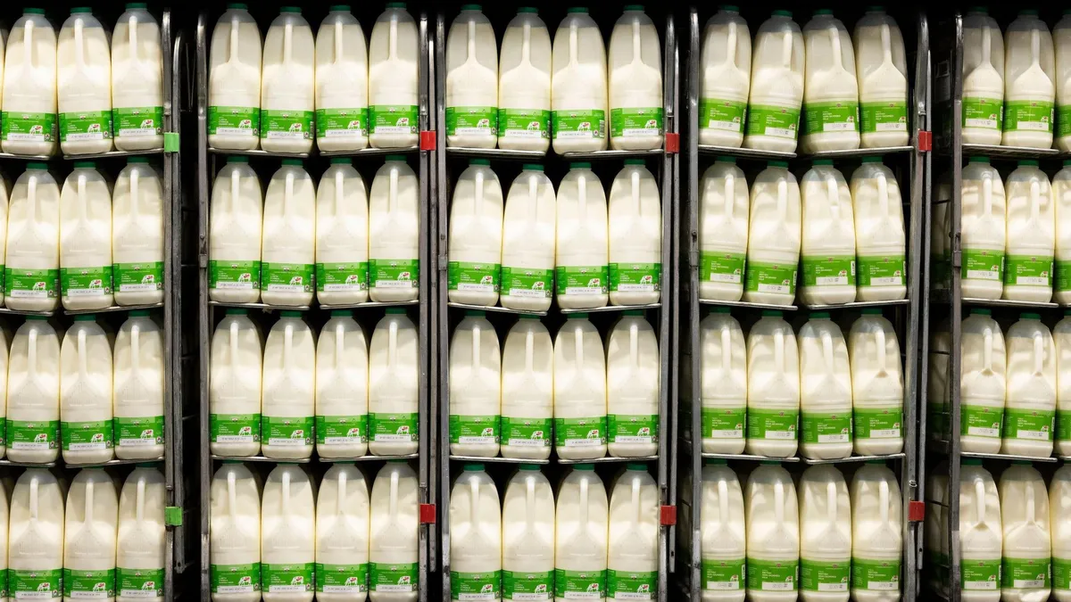 Milk in a supermarket
