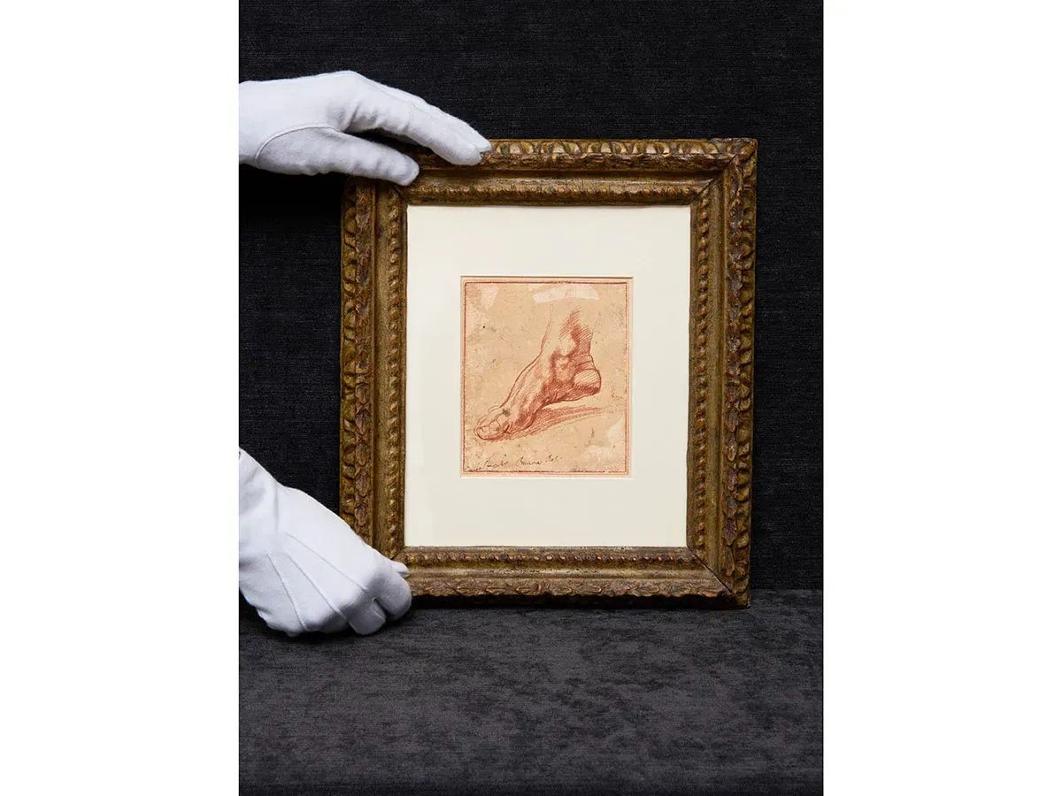 Drawing of Foot Recently Discovered as Authentic Michelangelo Work Sells for $27.2 M. at Christie’s, Sets New Record