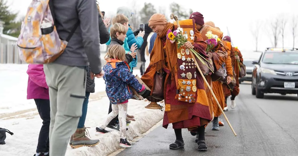 Buddhist monks near DC after 2,300 miles: peace work is just beginning