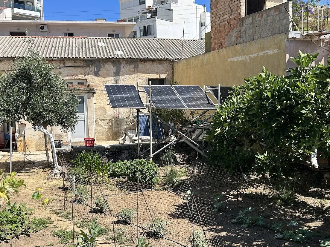Solar panels on a building