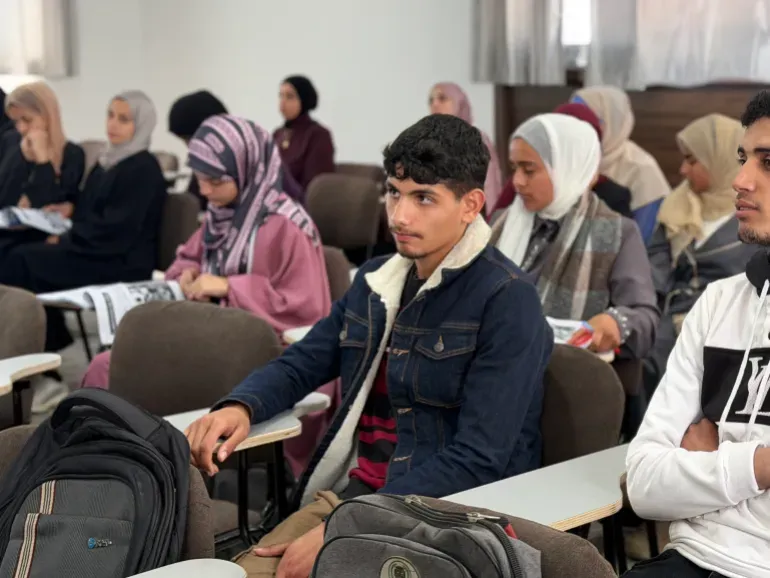 Amr Muhammad, a 20-year-old first-year nursing student at Gaza’s Palestinian College of Nursing